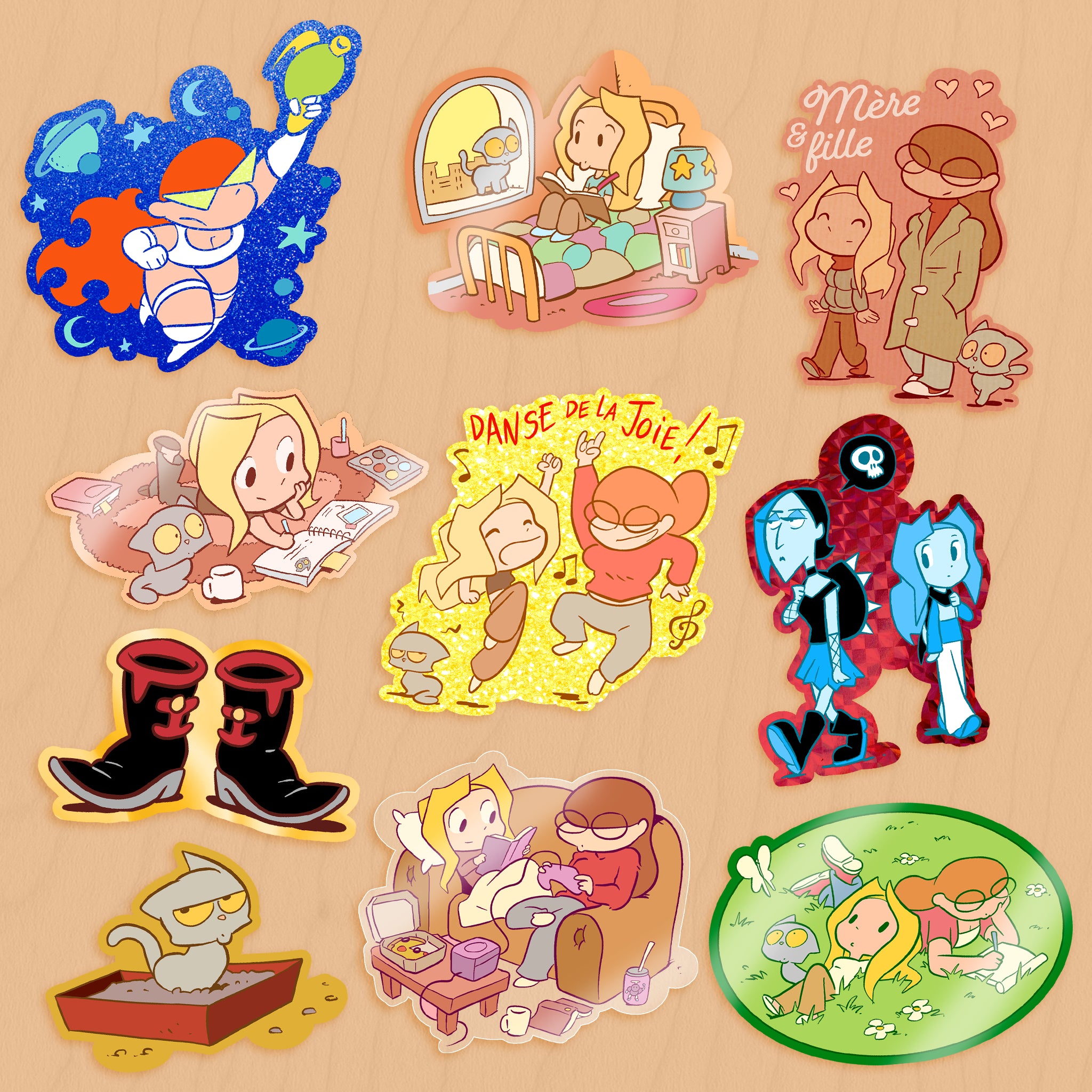 Pack de stickers #1- enfance Lou !