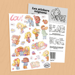 Planche de stickers - enfance Lou !