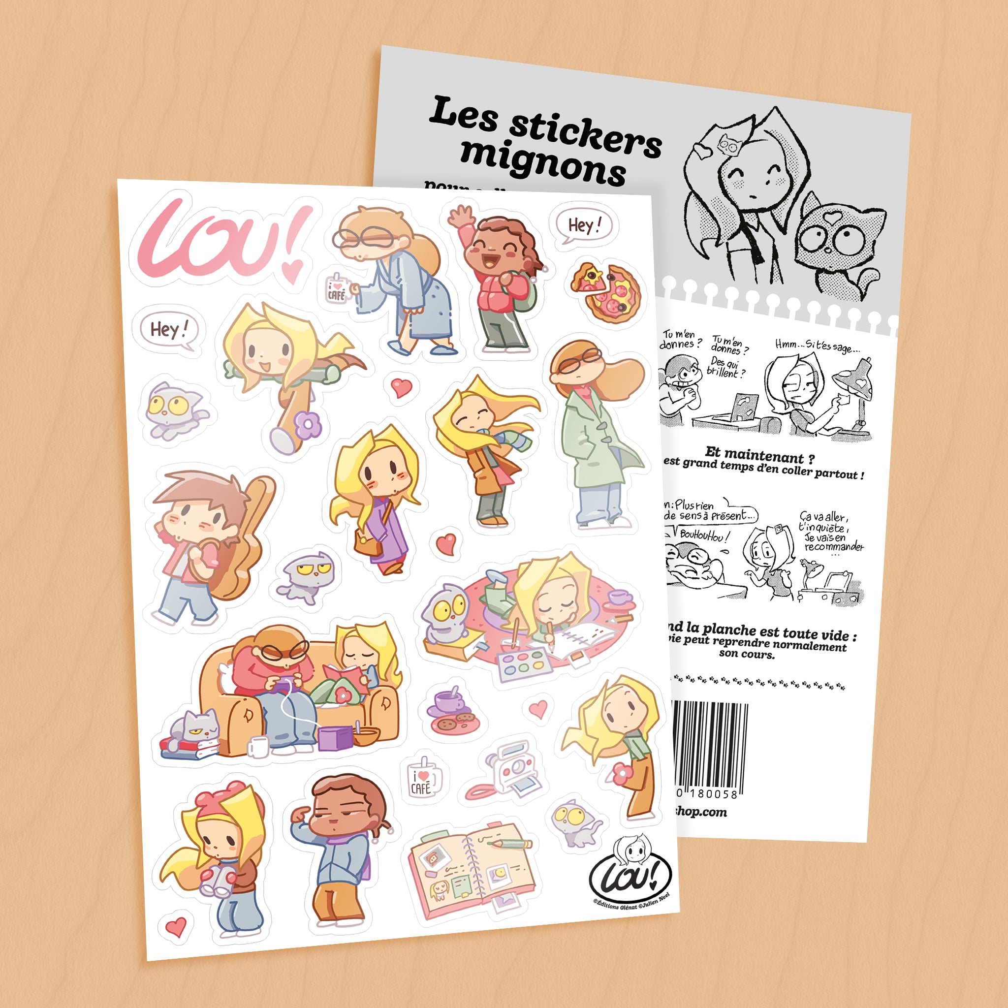 Planche de stickers - enfance Lou !