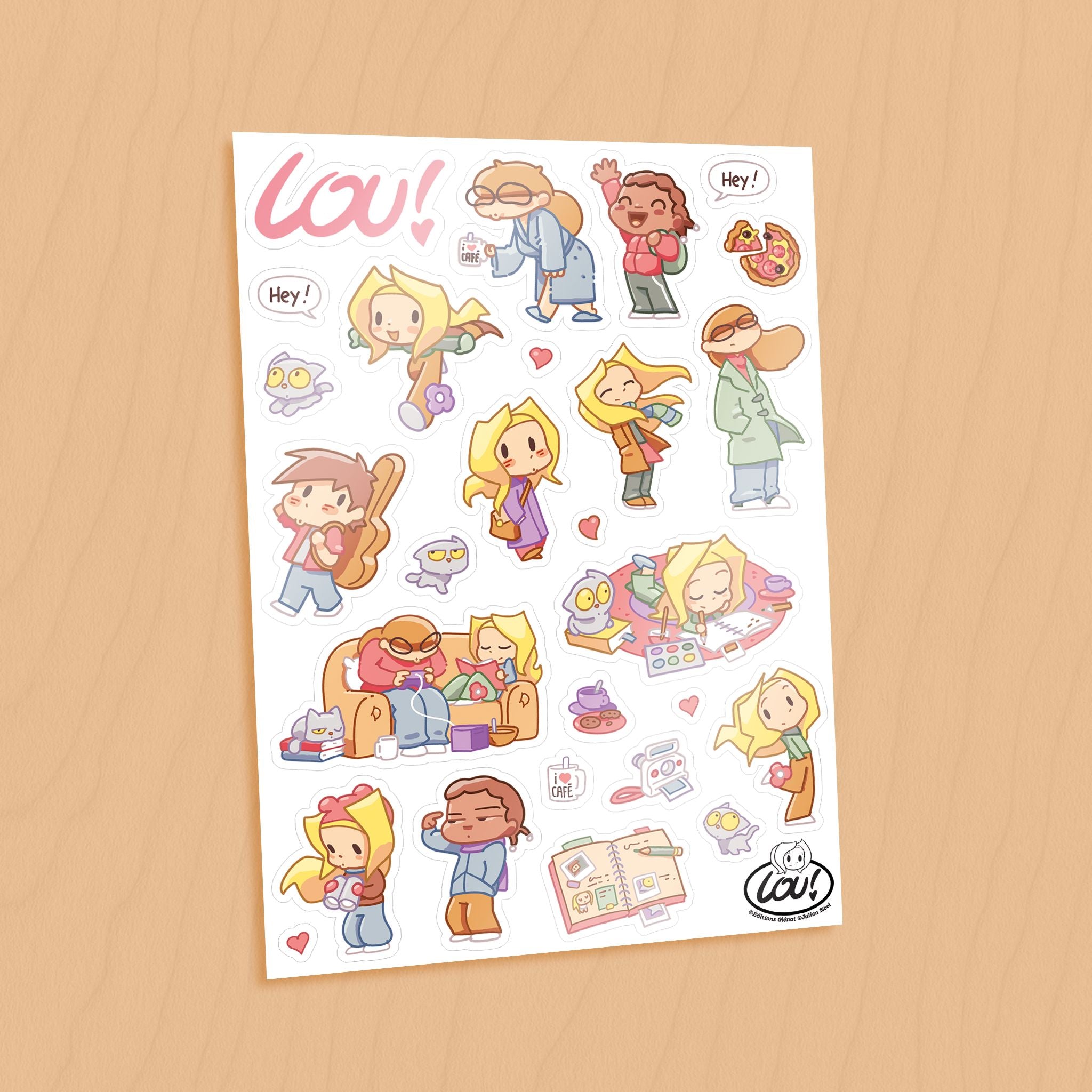 Planche de stickers - enfance Lou!