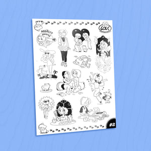 Planche de tatouages éphémères #2 - jeunesse Lou !